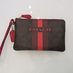 Brown Coach Wristlet Wallet